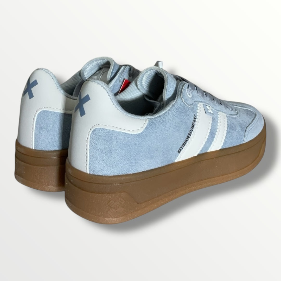 Sneakers donna camoscio celeste xty shoes 143644 celeste