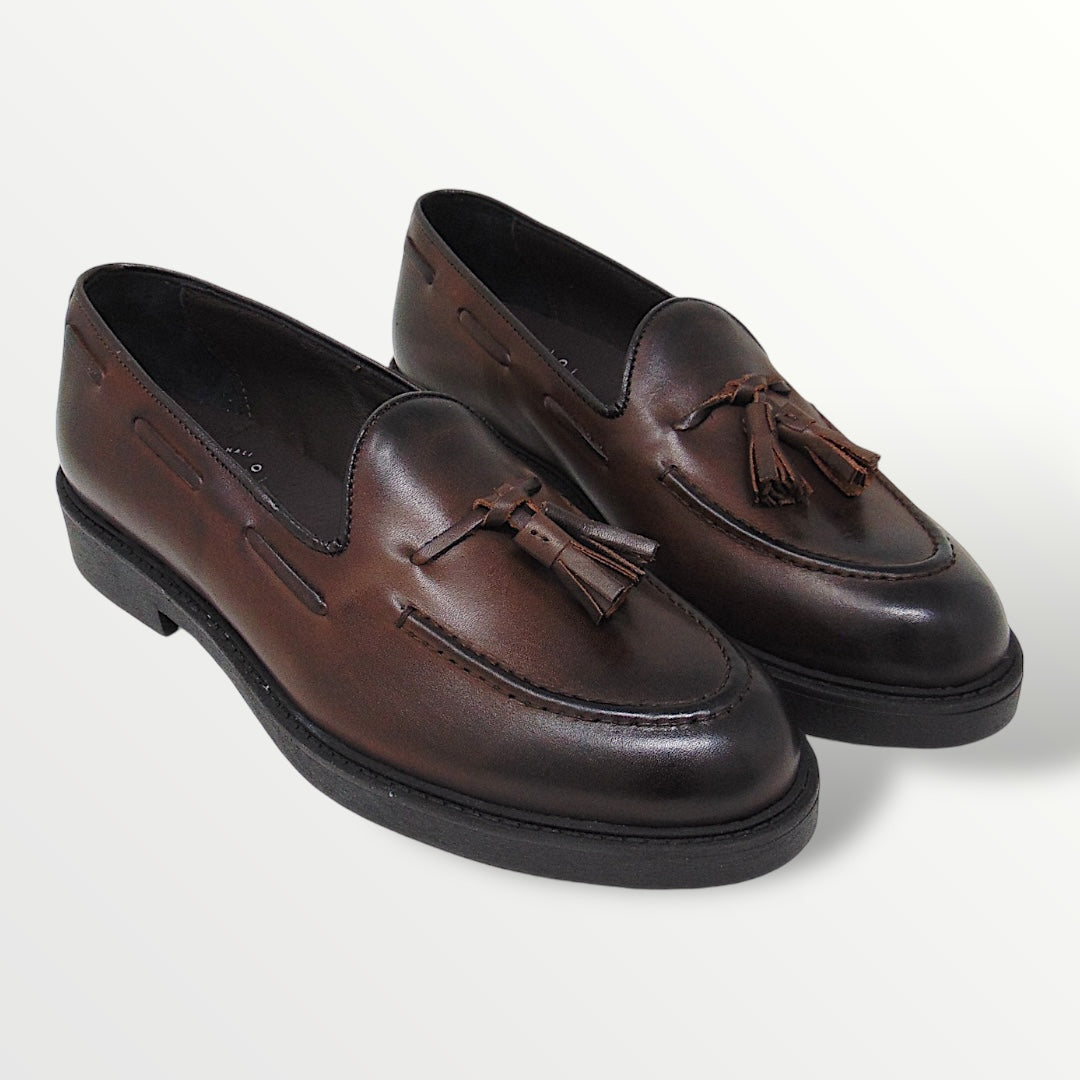 Penny Loafer in pelle legno