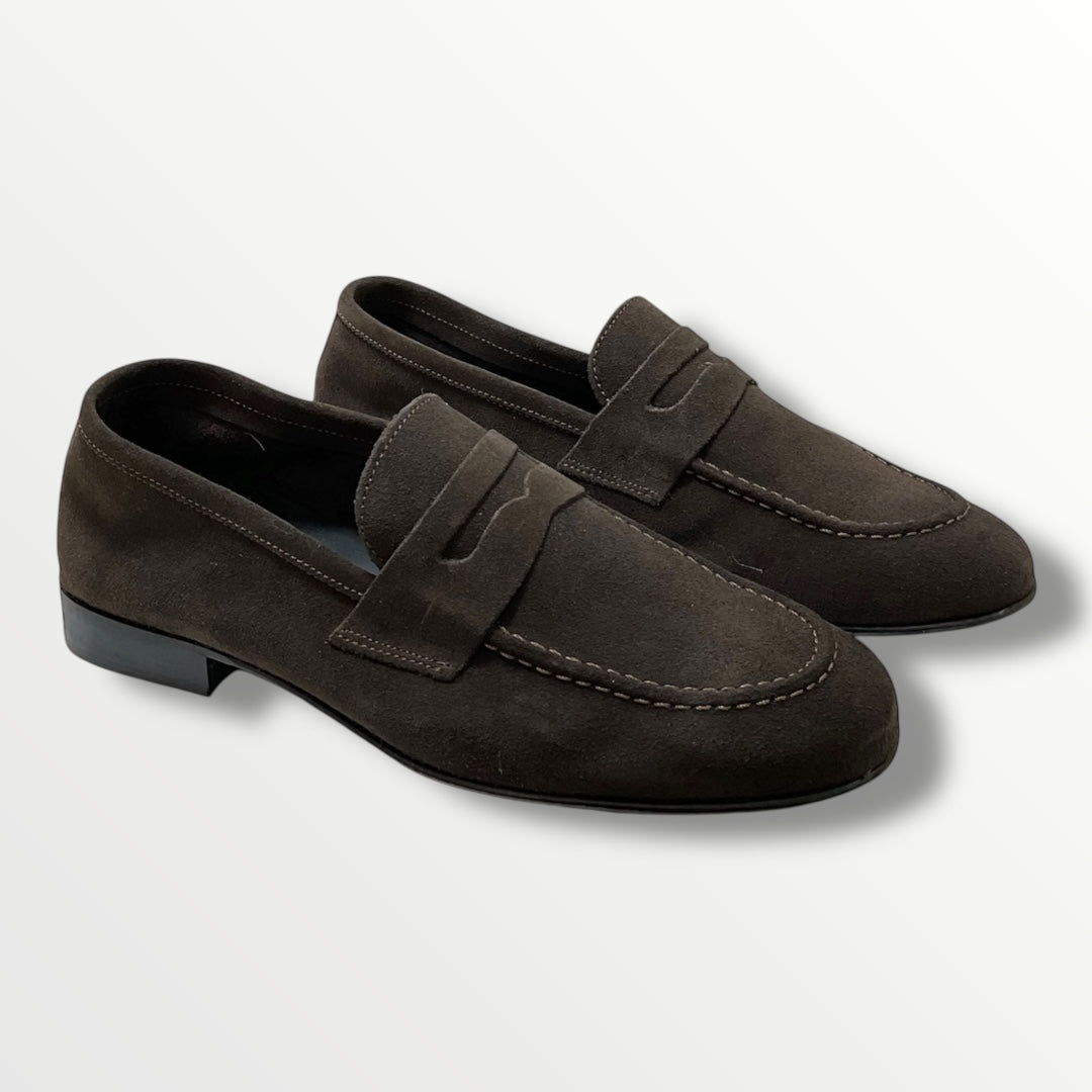 Mocassino uomo modello Pantofolina in camoscio t.moro ELECU camoscio t.moro
