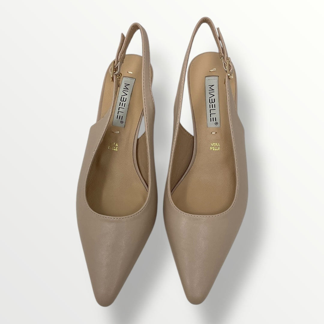 Chanel in pelle cipria tacco 5cm MB36 nude