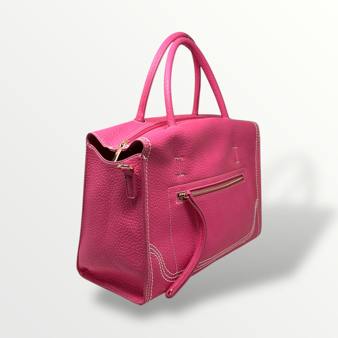Maxi bag Fuxia manico corto e tracolla interna 133 Fuxia