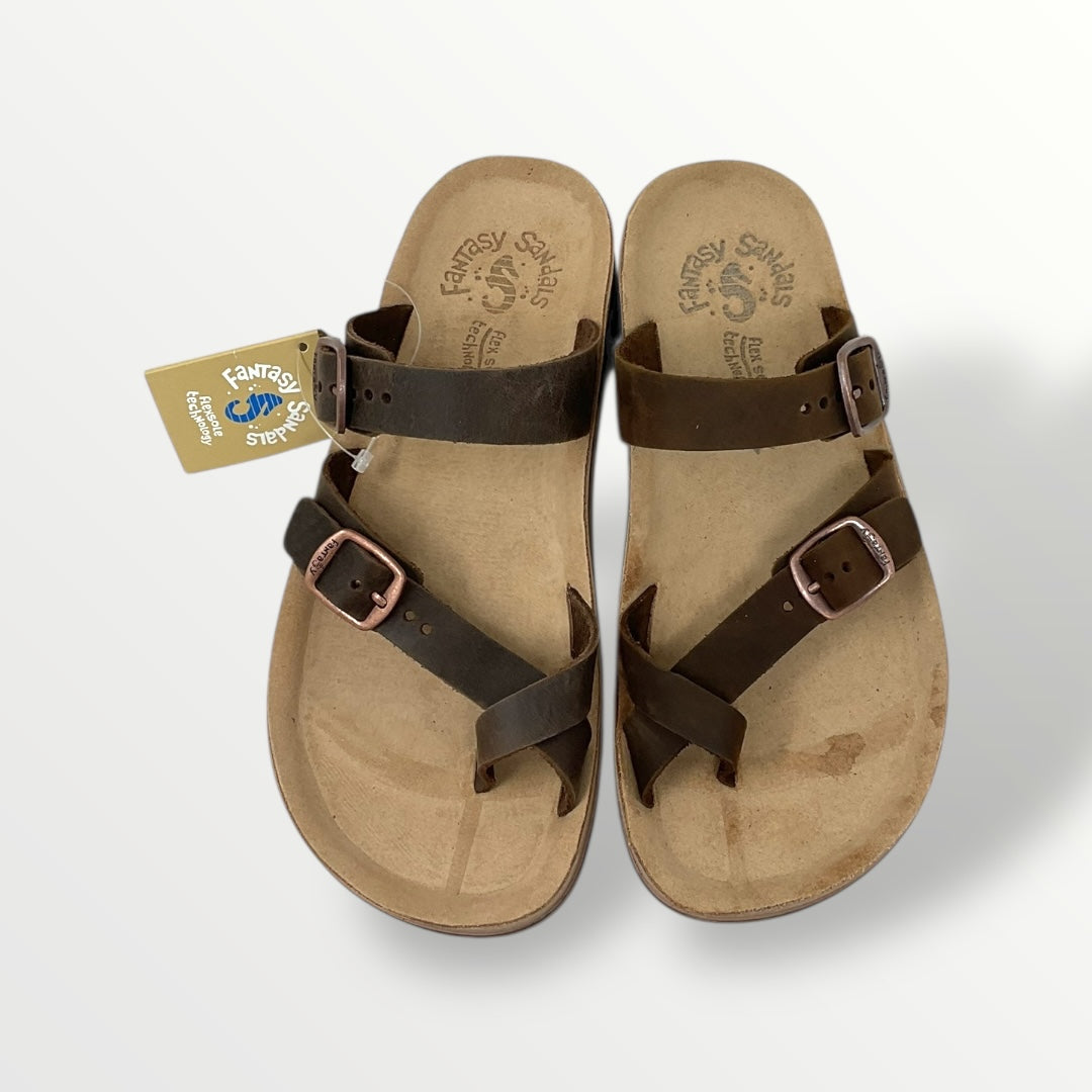 Sandalo FANTASY SANDALS pelle t.moro S346 Caterina