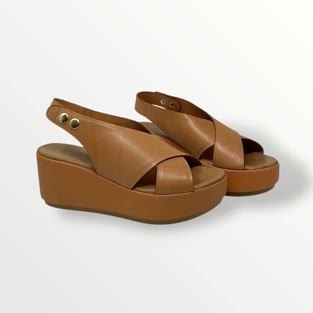 Sandalo in pelle cuoio INUOVO 123031