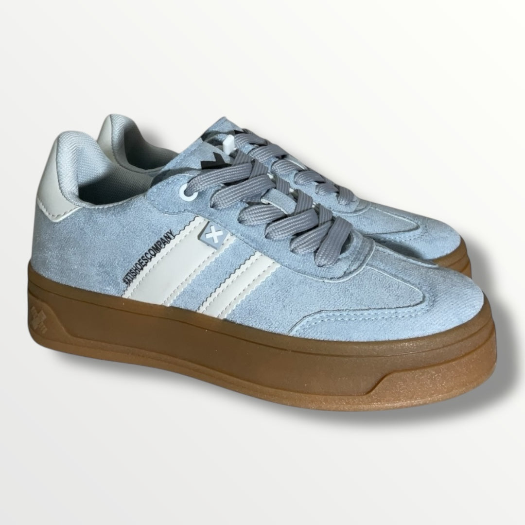 Sneakers donna camoscio celeste xty shoes 143644 celeste