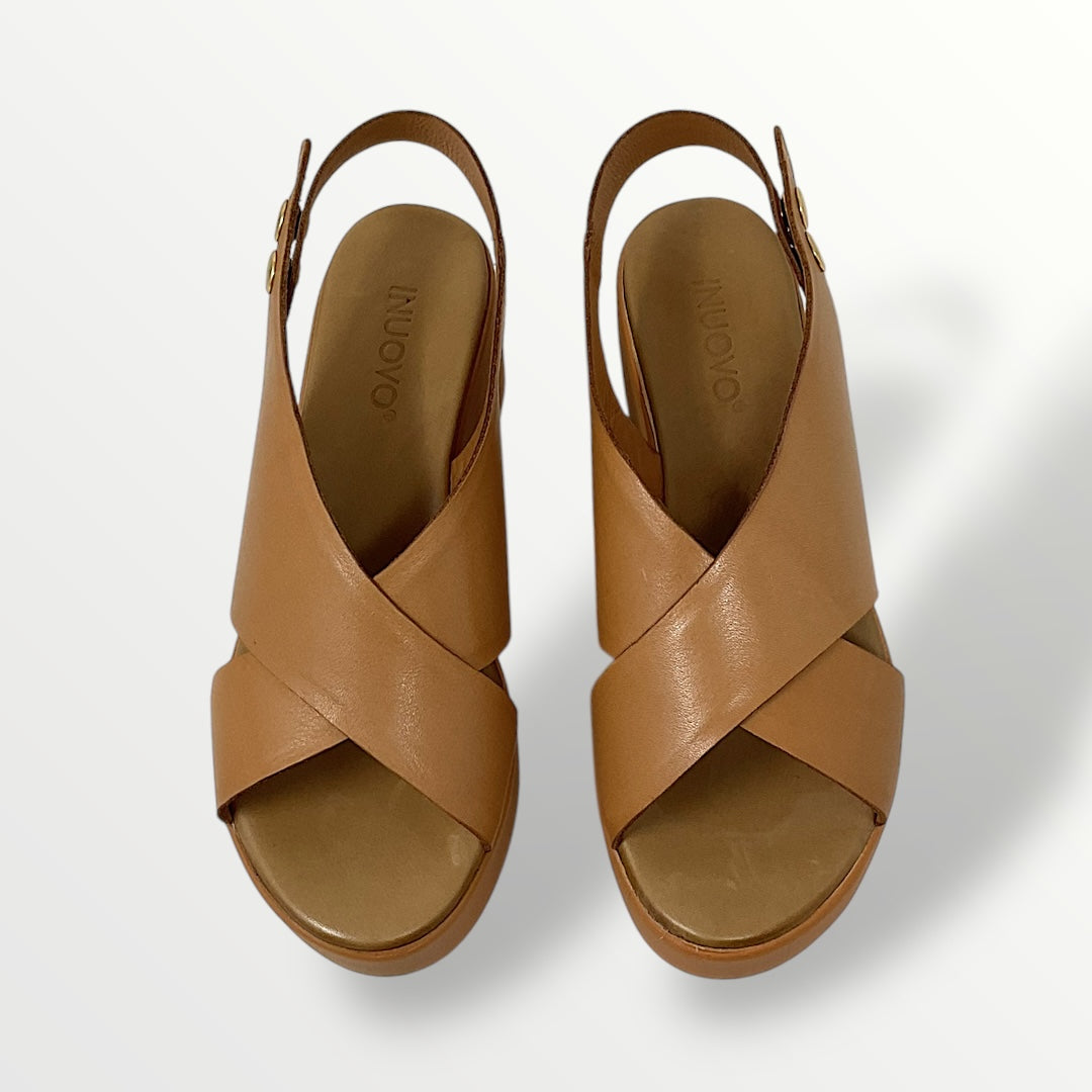 Sandalo in pelle cuoio INUOVO 123031