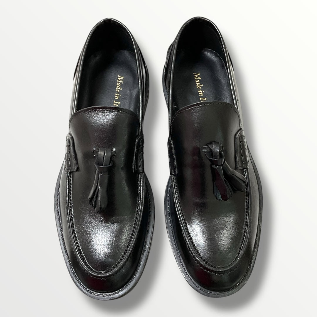 Mocassino pelle di vitello nero BB pelle nero