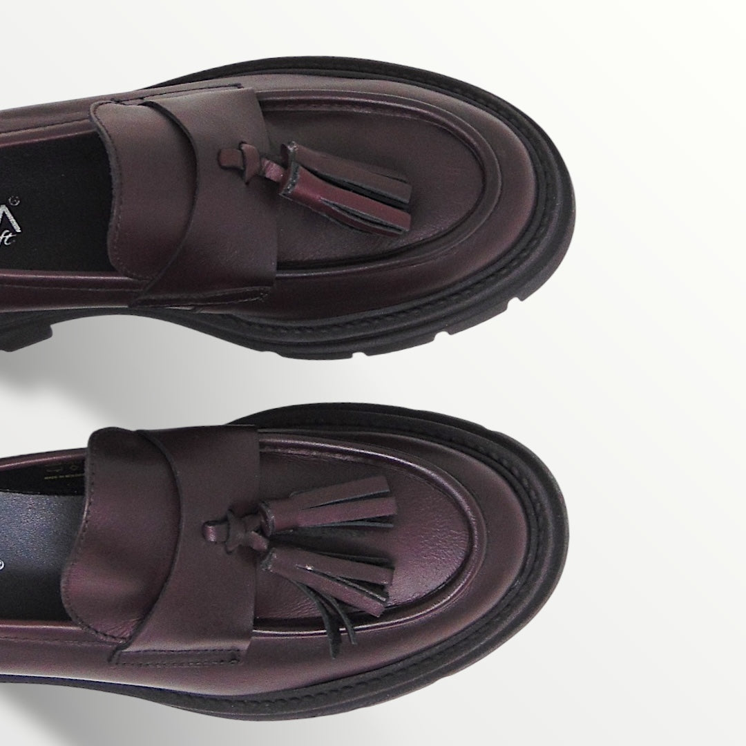 Mocassino bordeaux donna Cinzia Soft