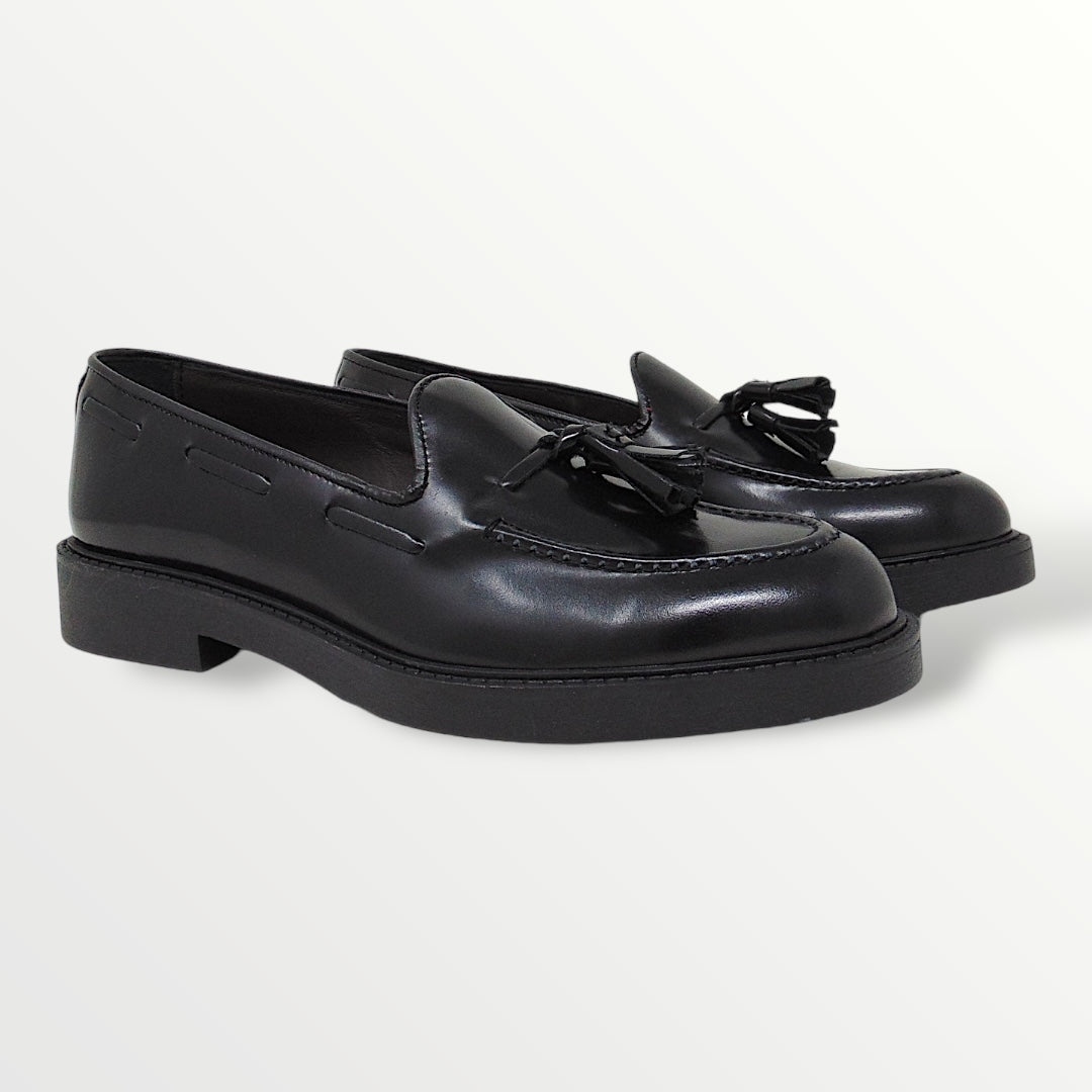 Penny Loafer pelle abrasivato nero