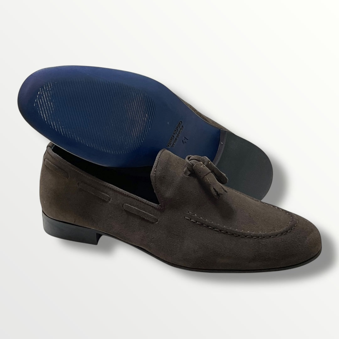 Mocassino uomo modello Pantofolina in camoscio t moro ELECU t.moro