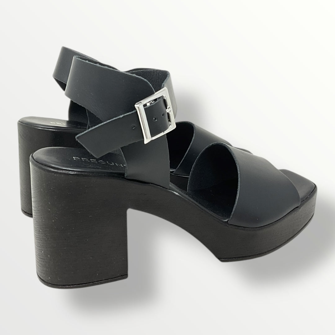 Sandalo in pelle nero pregunta donna 2517104 002