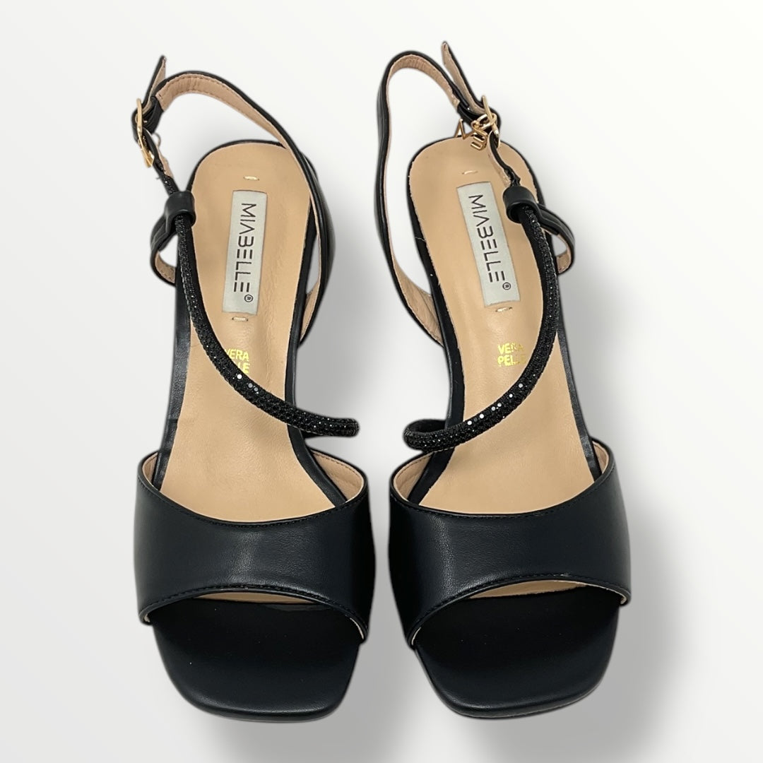 Sandalo nero gioiello di MIABELLE MB140 nero