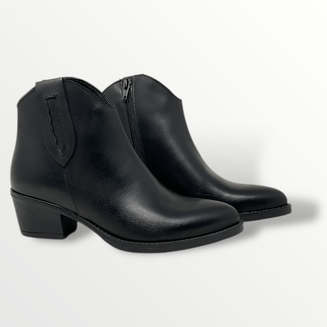 Texano in pelle nero
