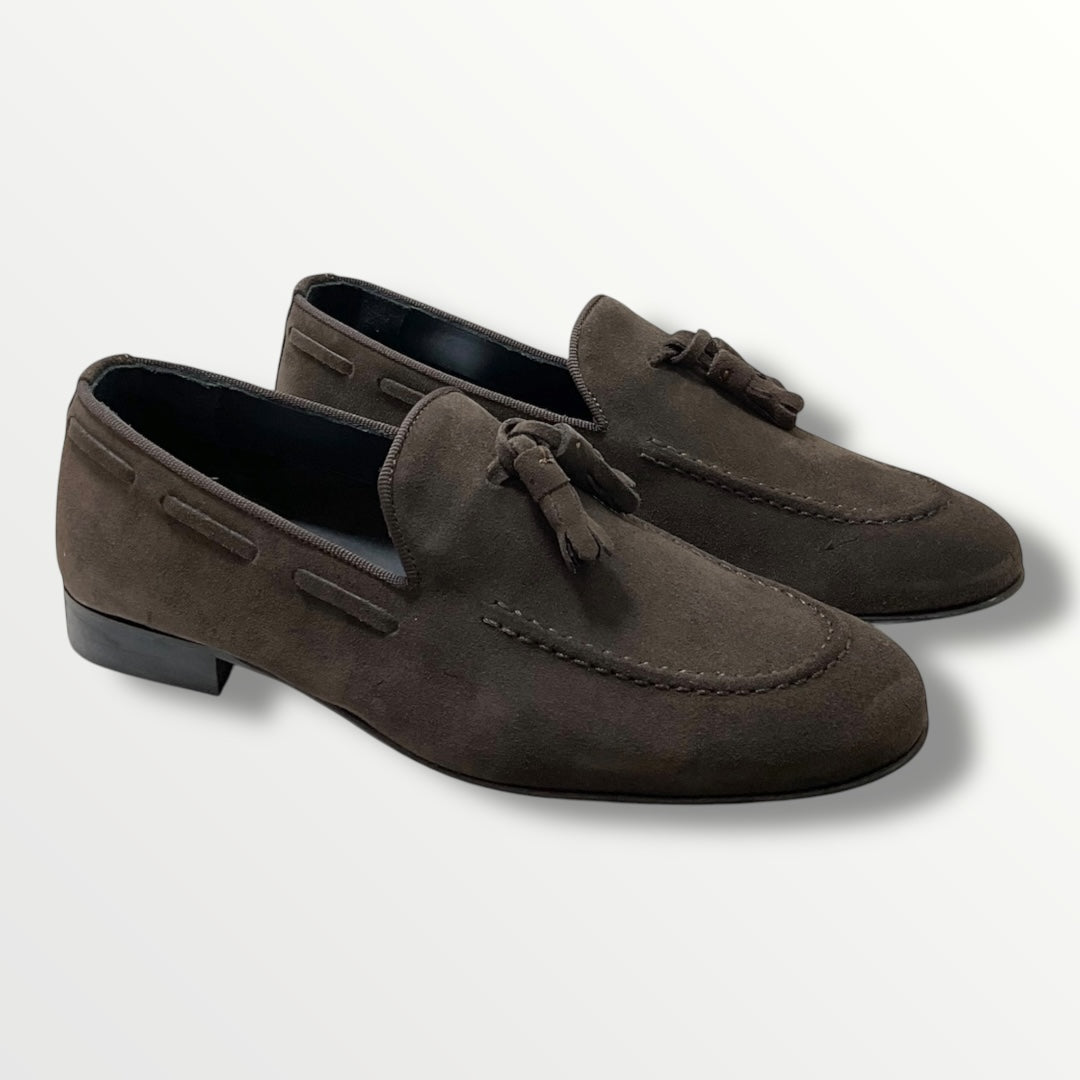 Mocassino uomo modello Pantofolina in camoscio t moro ELECU t.moro