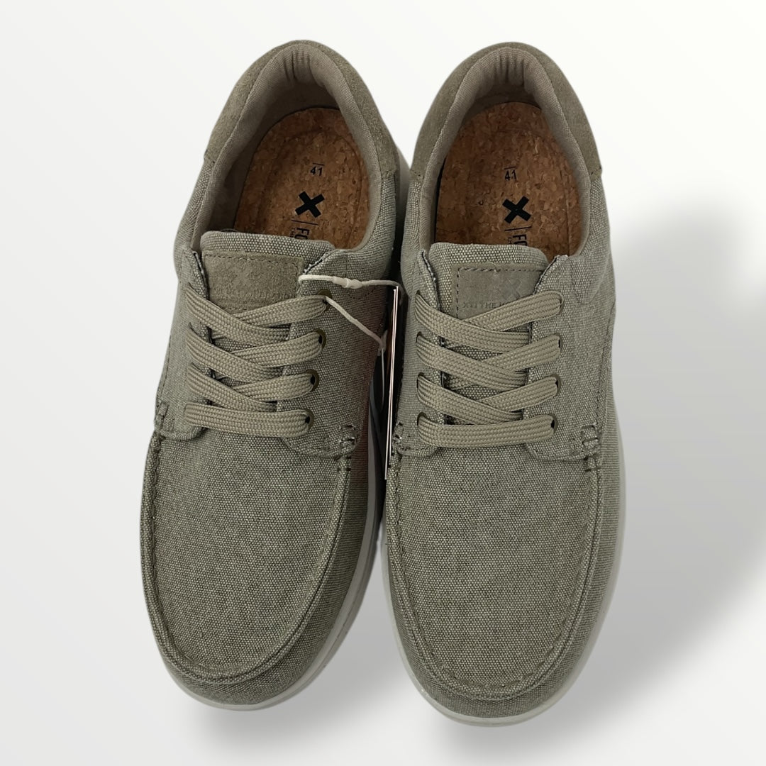 Mocassino in tela sabbia di xty shoes 144093 beige