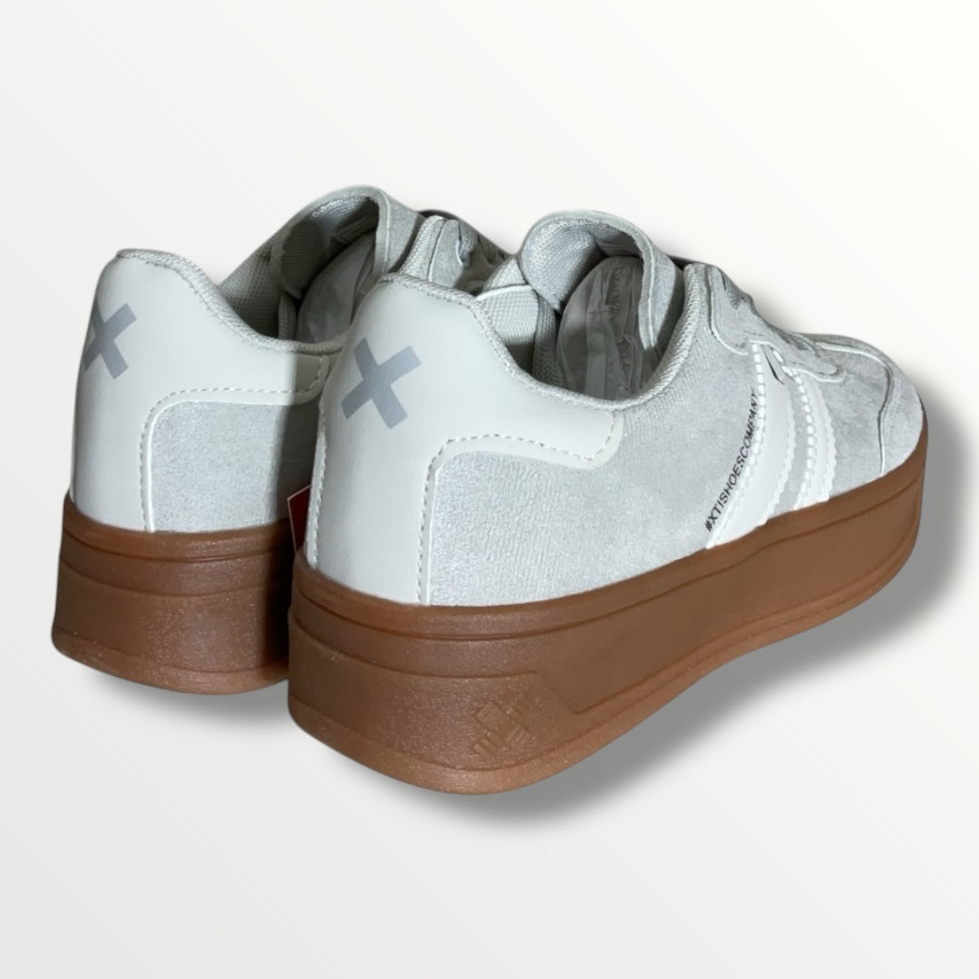 Sneakers camoscio grigio perla xty shoes 143644 grigio