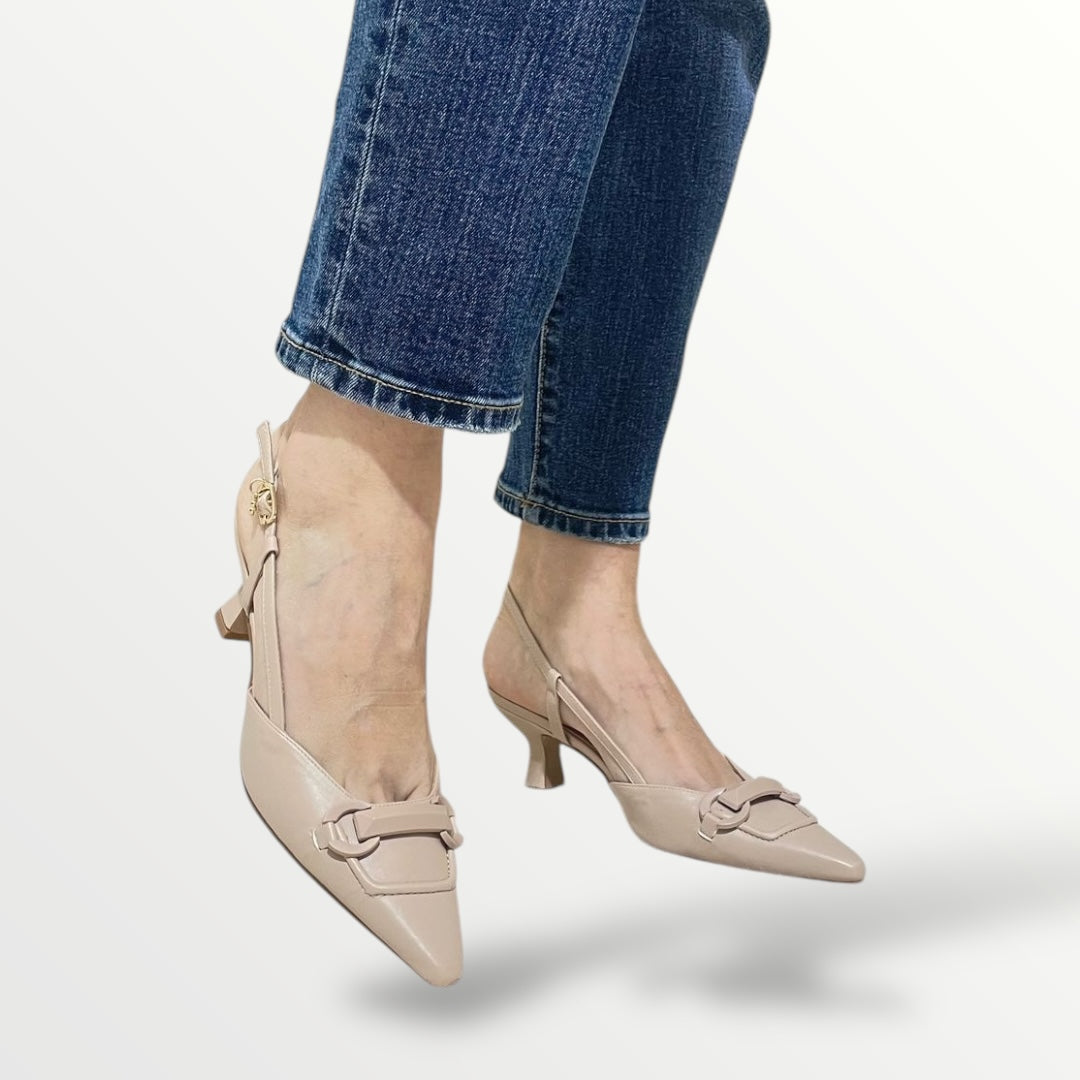 Chanel in cipria con applicazione tacco 5cm MIABELLE MB33 nude
