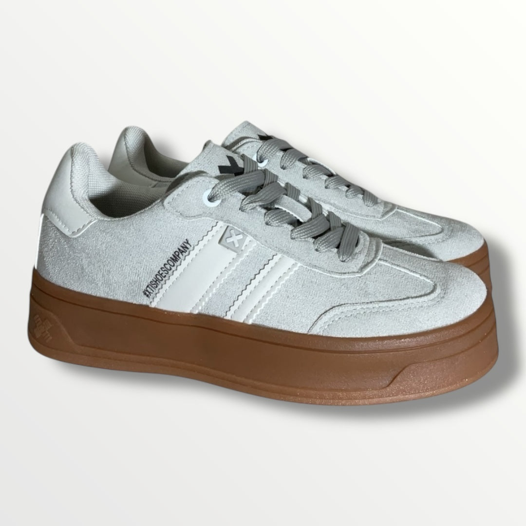 Sneakers camoscio grigio perla xty shoes 143644 grigio
