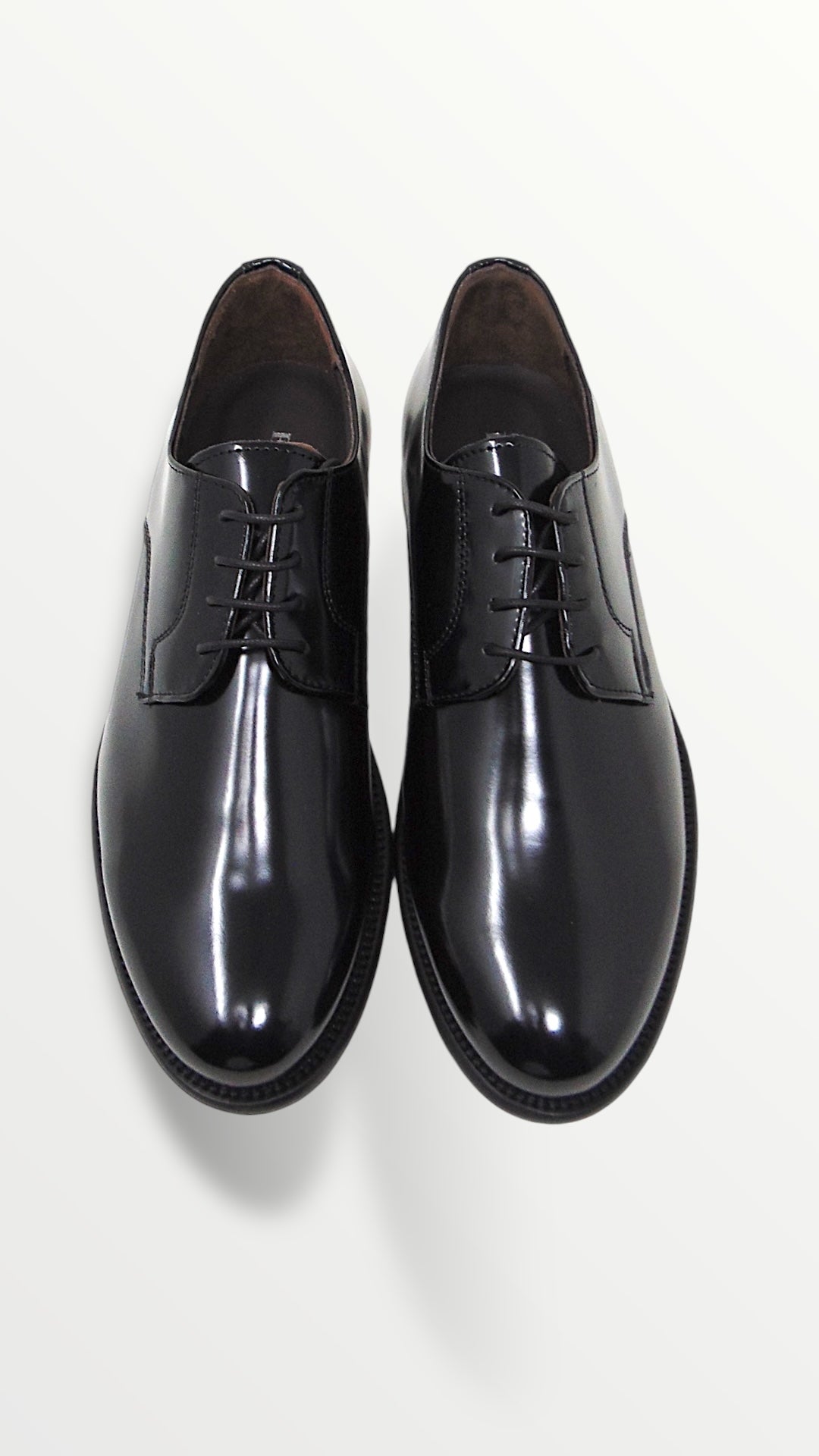 Scarpa derby liscia spazzolata nero