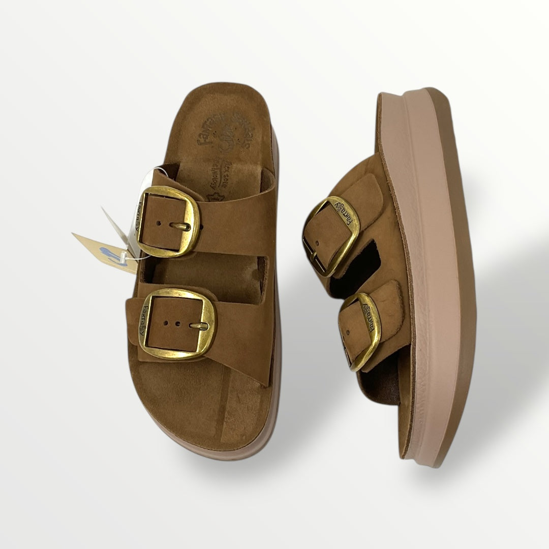 Sandalo FANTASY SANDALS in nabuk cuoio zeppa 4cm s1100 zefi