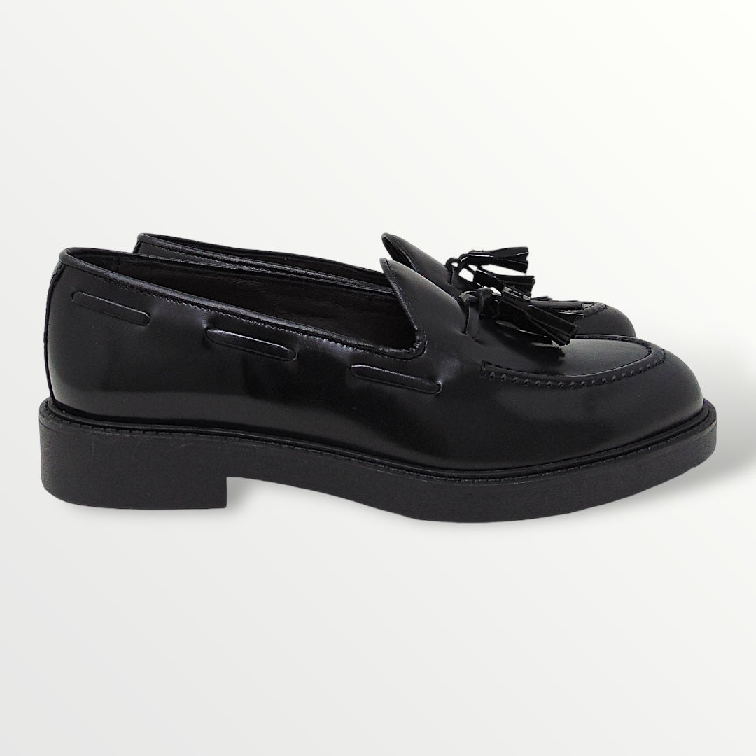 Penny Loafer pelle abrasivato nero