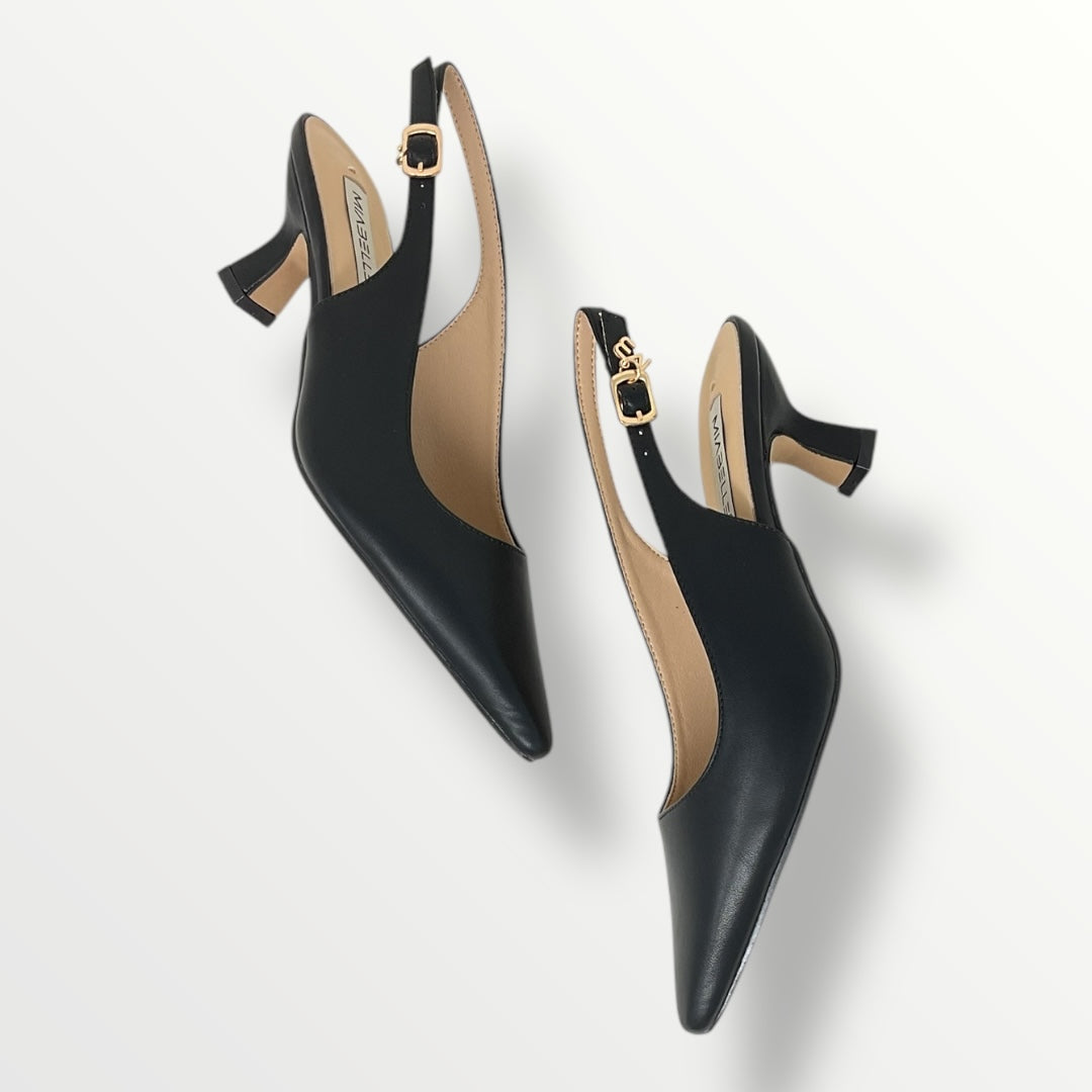 Chanel in pelle nero tacco 5cm di MIABELLE MB36 nero