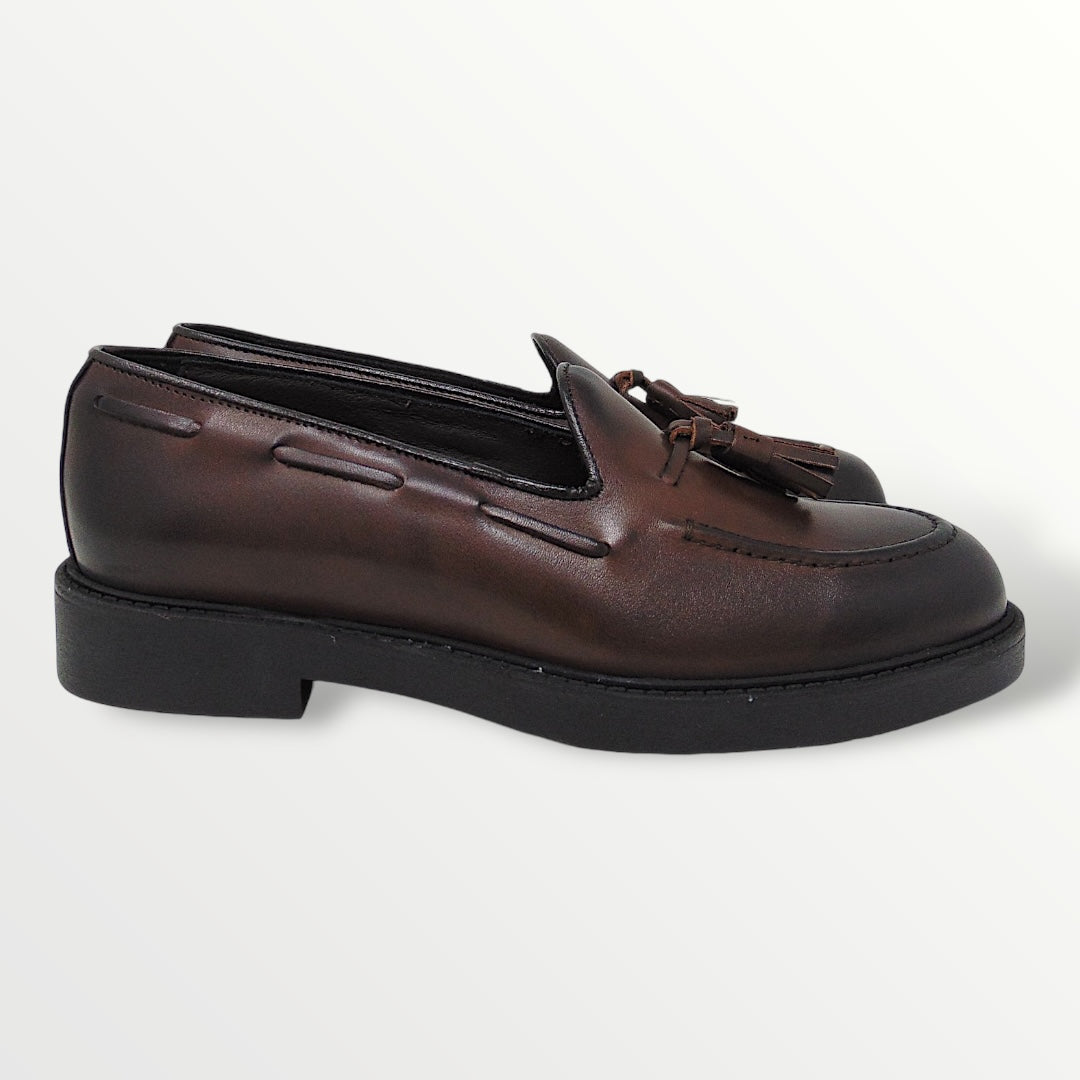 Penny Loafer in pelle legno