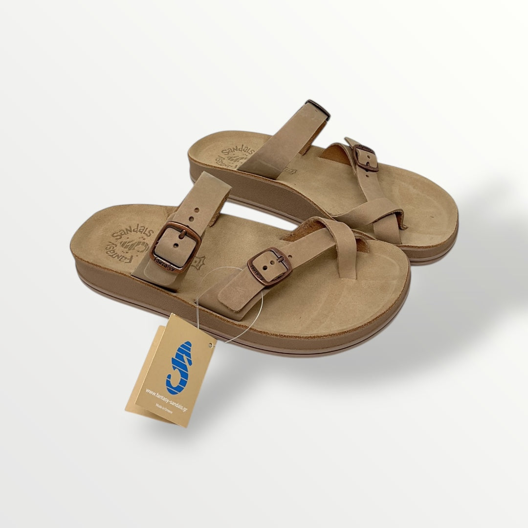 Sandalo FANTASY SANDALS nabuk fango S346 Caterina brusch