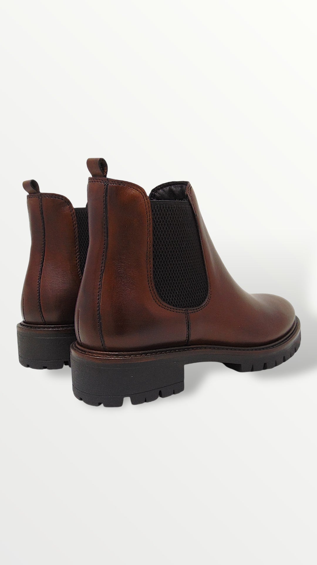 Chelsea boot donna pelle legno di Cinzia soft
