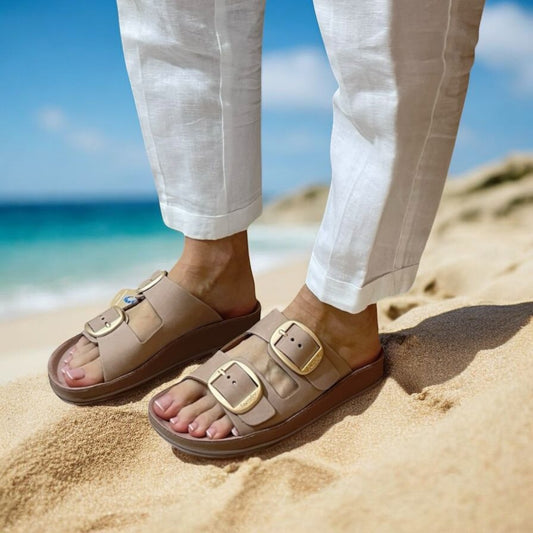 Sandalo FANTASY SANDALS nabuk cipria s310 despoina osis