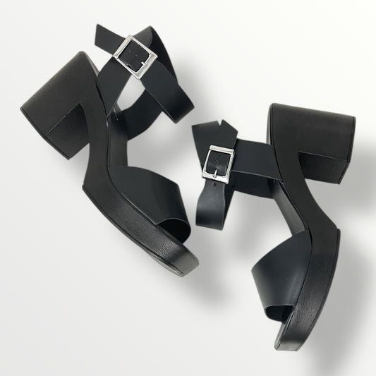 Sandalo in pelle nero pregunta donna 2517104 002