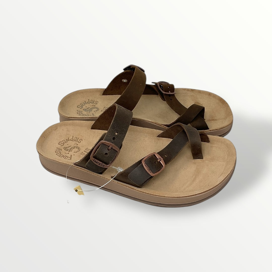 Sandalo FANTASY SANDALS pelle t.moro S346 Caterina