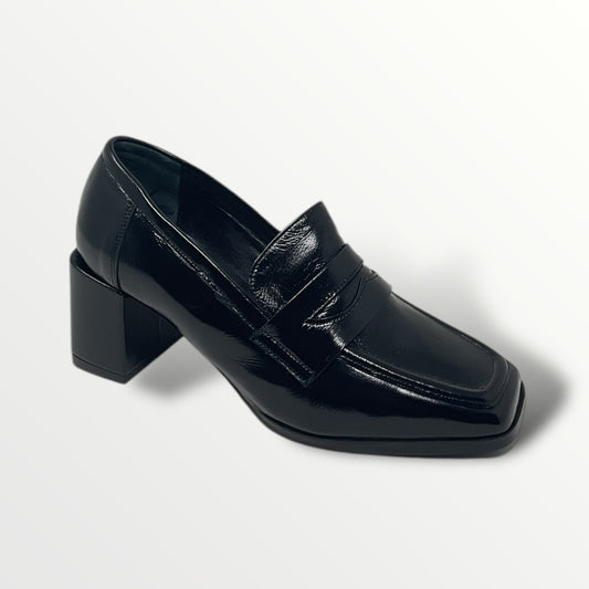 Mocassino pelle verniciata tacco 5cm di Cristian Daniel