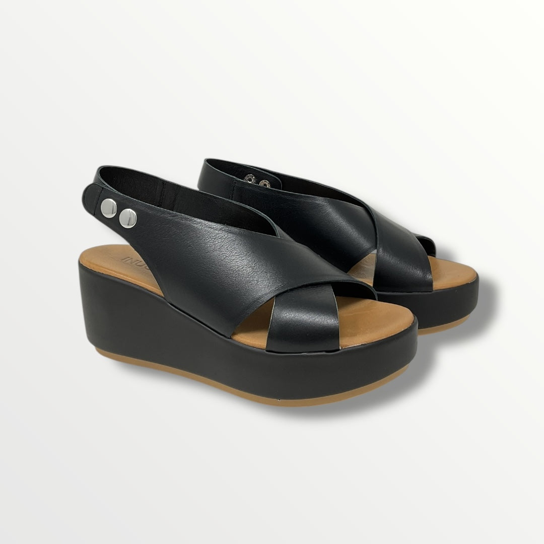 Sandalo i nuovi in pelle nero 123031 nero