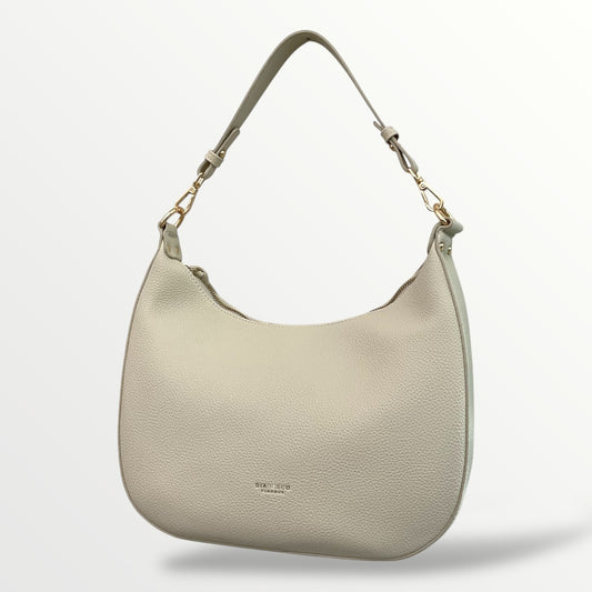 Borsa ovale donna burro con tracolla interna 126 burro