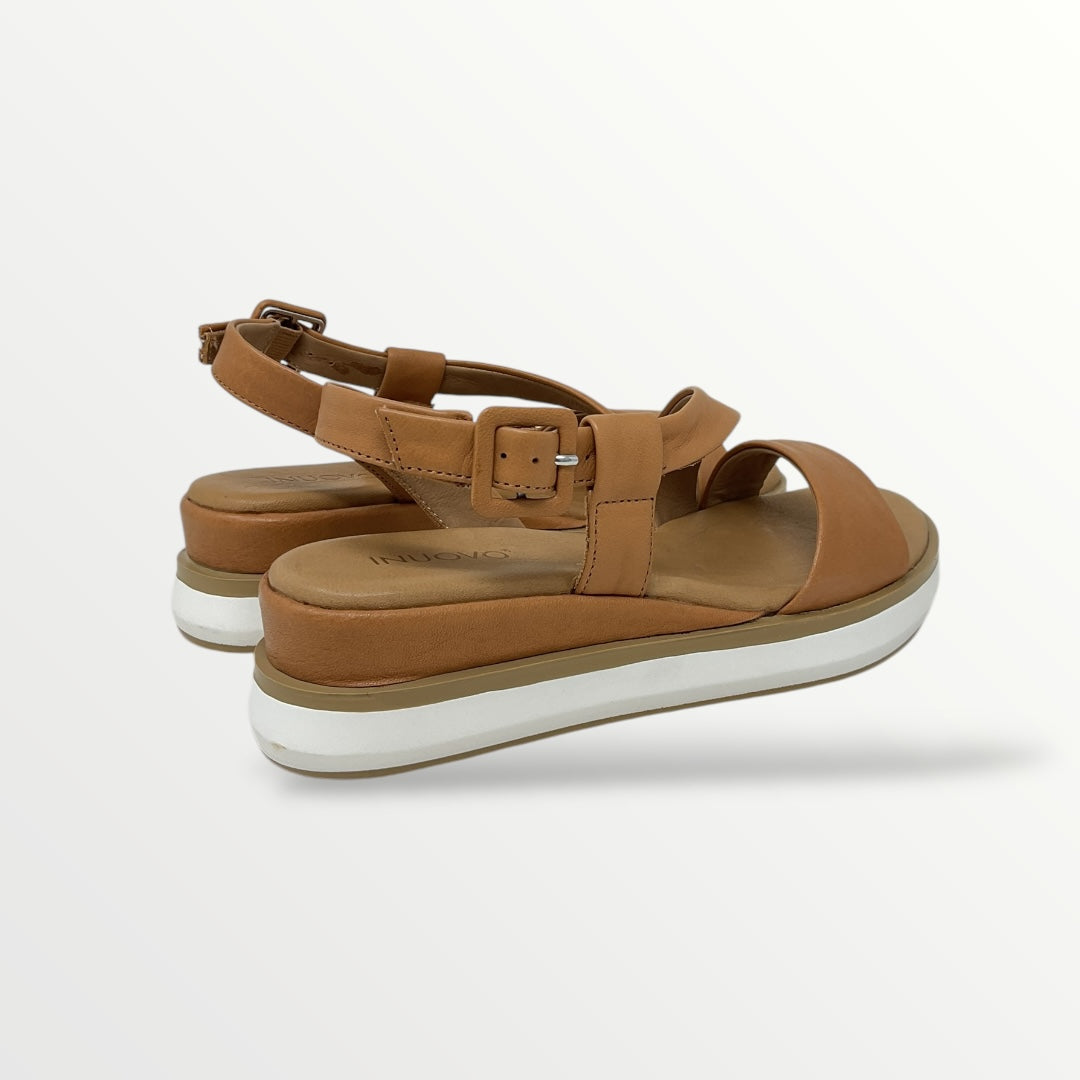 Sandalo INUOVO in pelle cuoio 113060