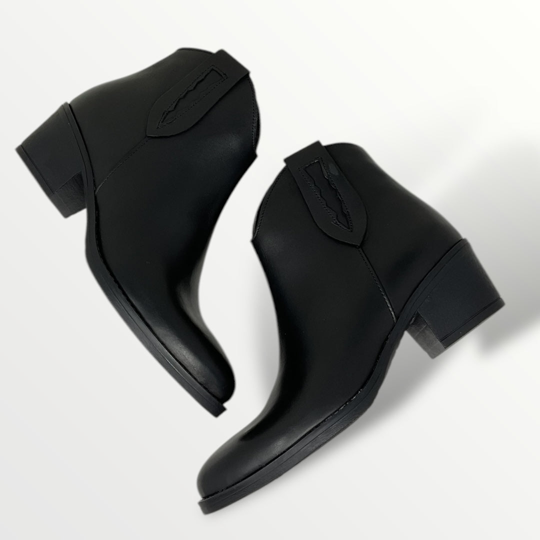 Texano in pelle nero