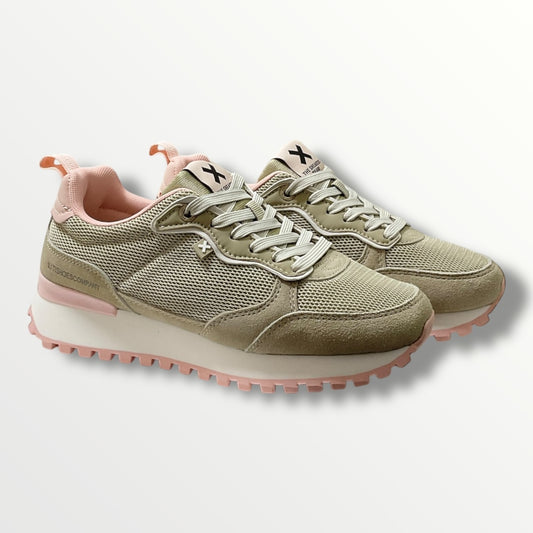 Sneakers donna xty 143613 beige e rosa