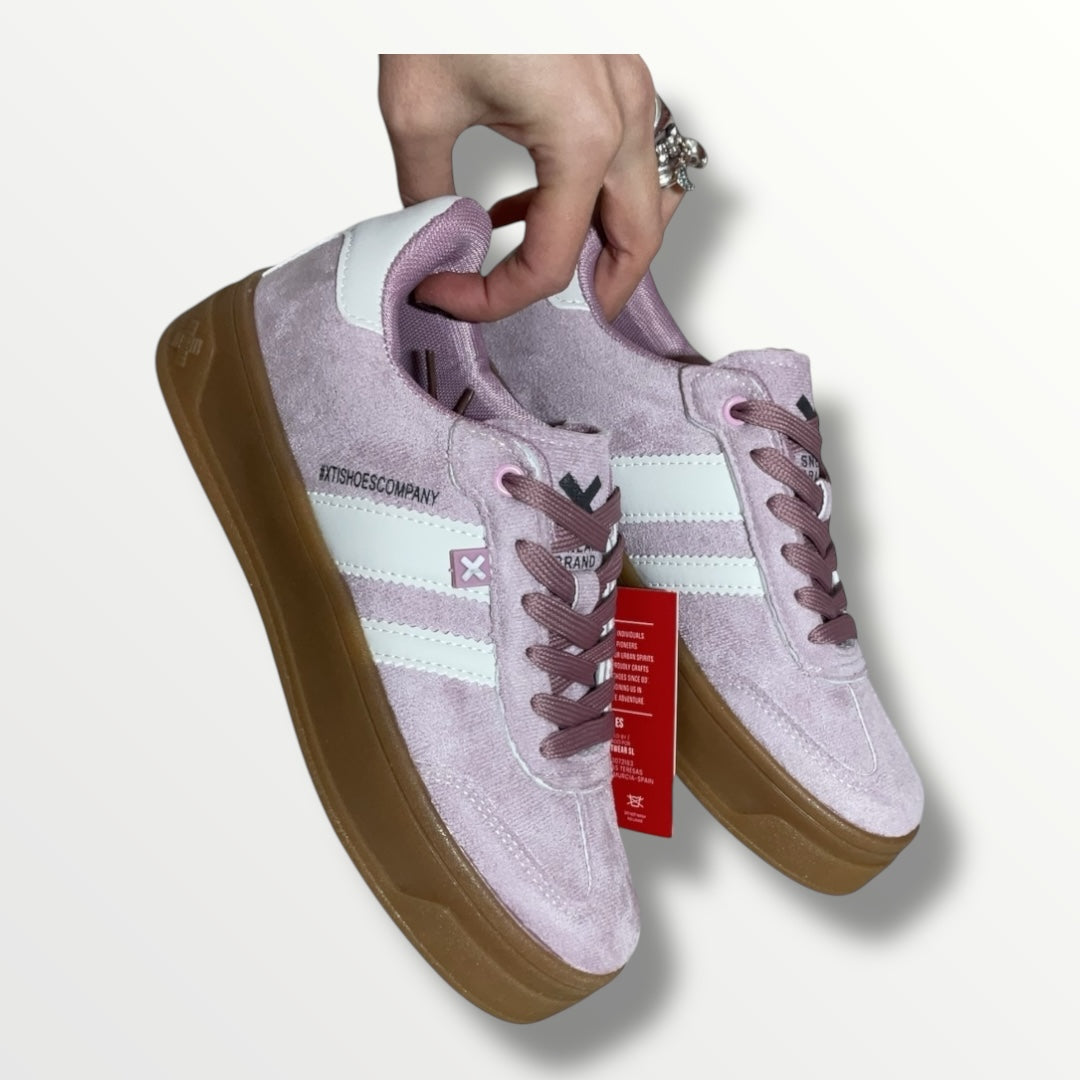 Sneakers camoscio lilla donna xty shoes 143644 lilla