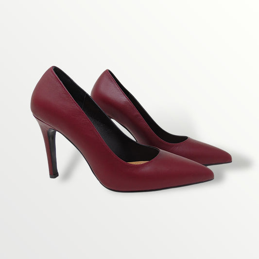 Decolletè pelle bordeaux