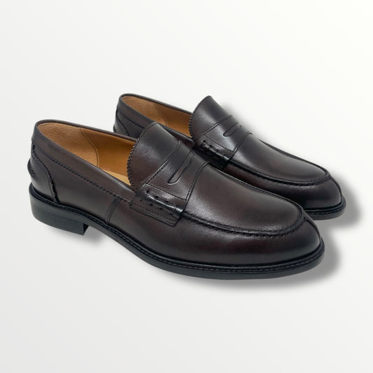 Mocassino pelle di vitello t.moro c345 nappa t moro