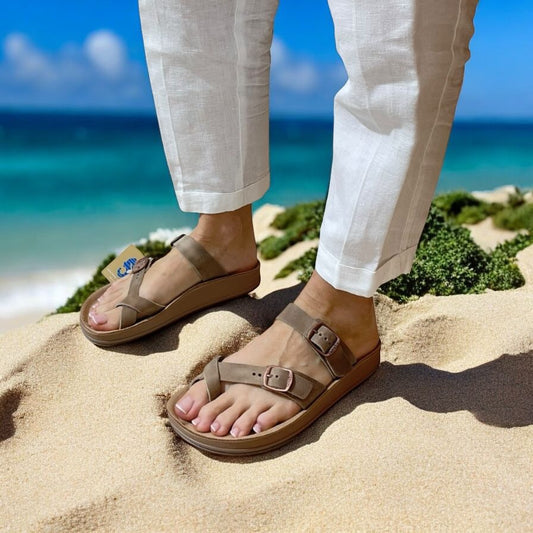Sandalo FANTASY SANDALS nabuk fango S346 Caterina brusch